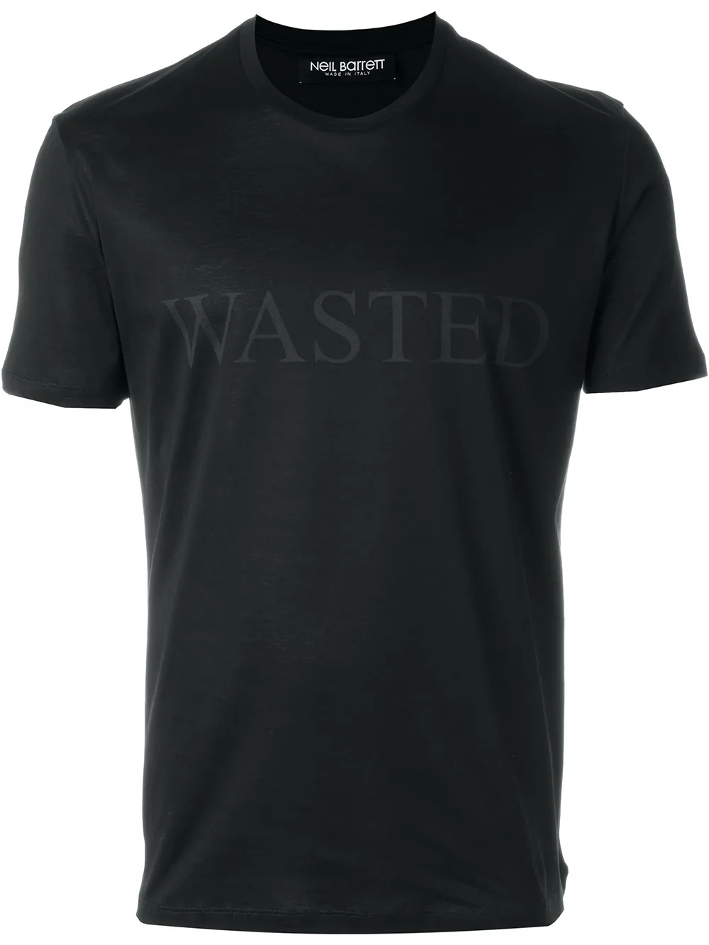 Neil Barrett T-Shirt mit "Wasted"-Print - Schwarz