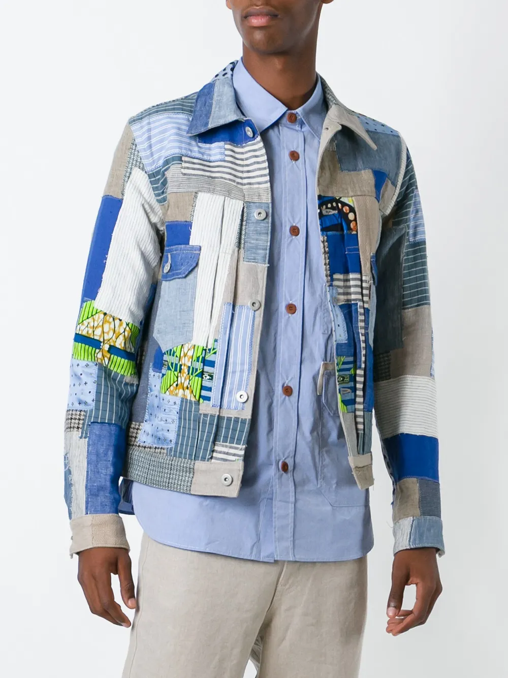 Junya Watanabe Man Patchwork Denim Jacket - Toni Neutri 