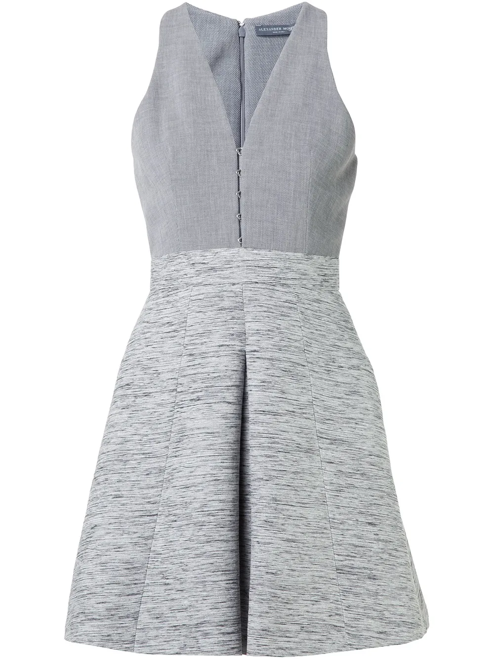 Alexander McQueen Kleid mit V-Ausschnitt - Grau