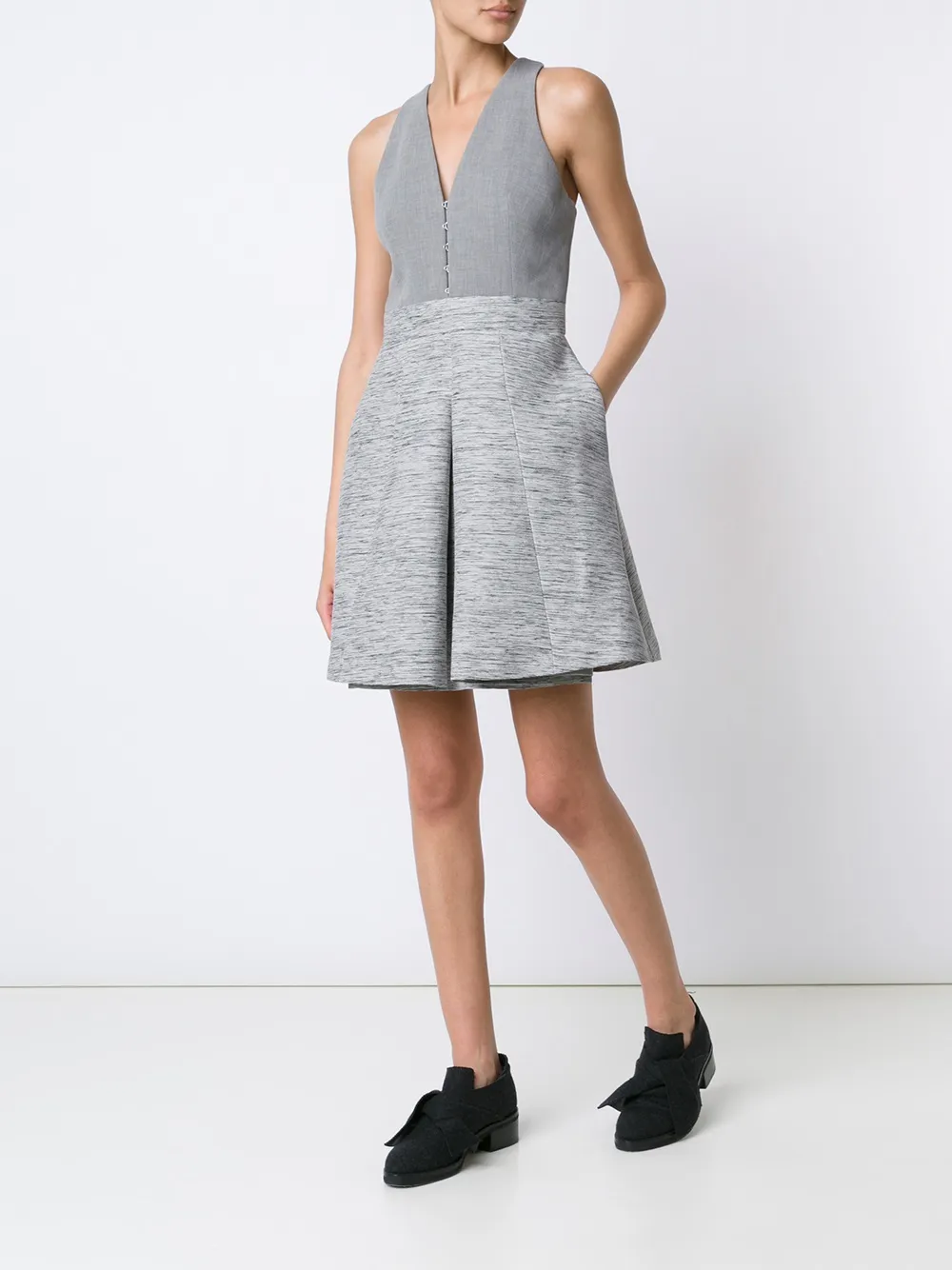Alexander McQueen v-neck dress Grijs