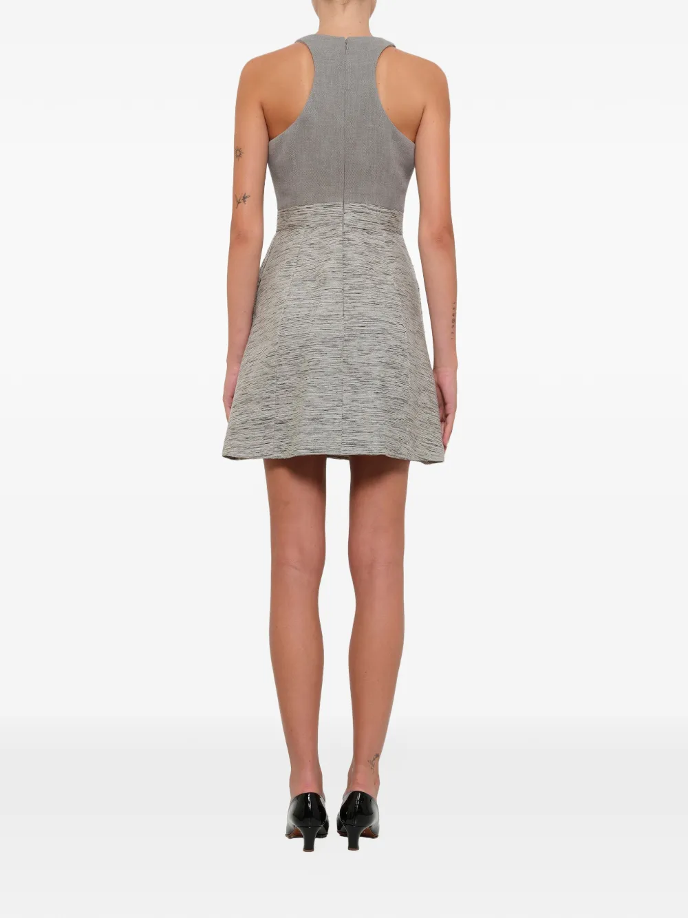  Alexander Mcqueen Kleid Mit V Ausschnitt   Grau 