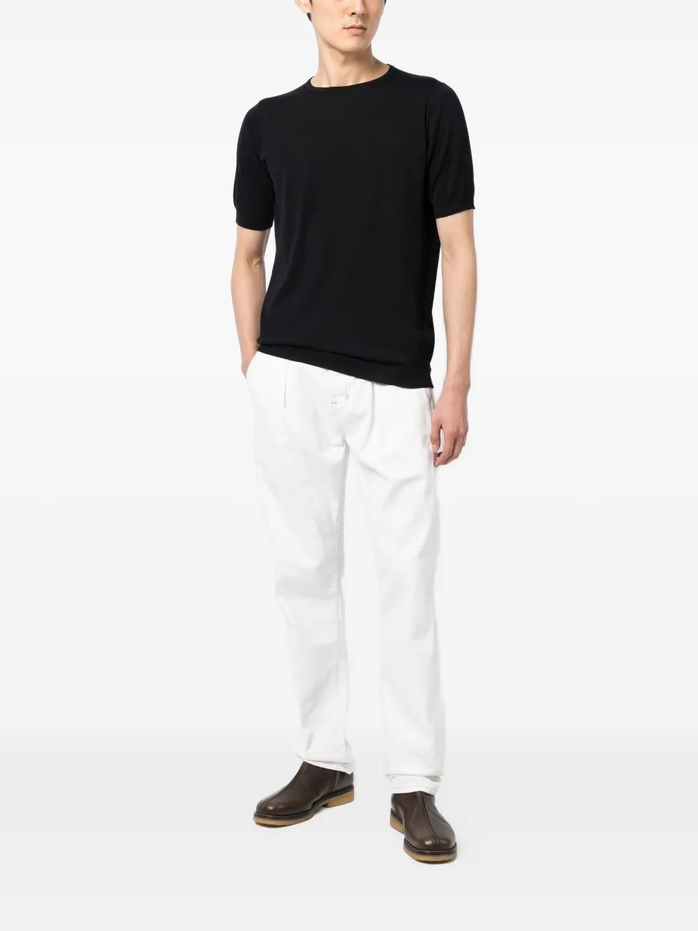 John Smedley fine knit short sleeve top | T-Shirts | Image 2
