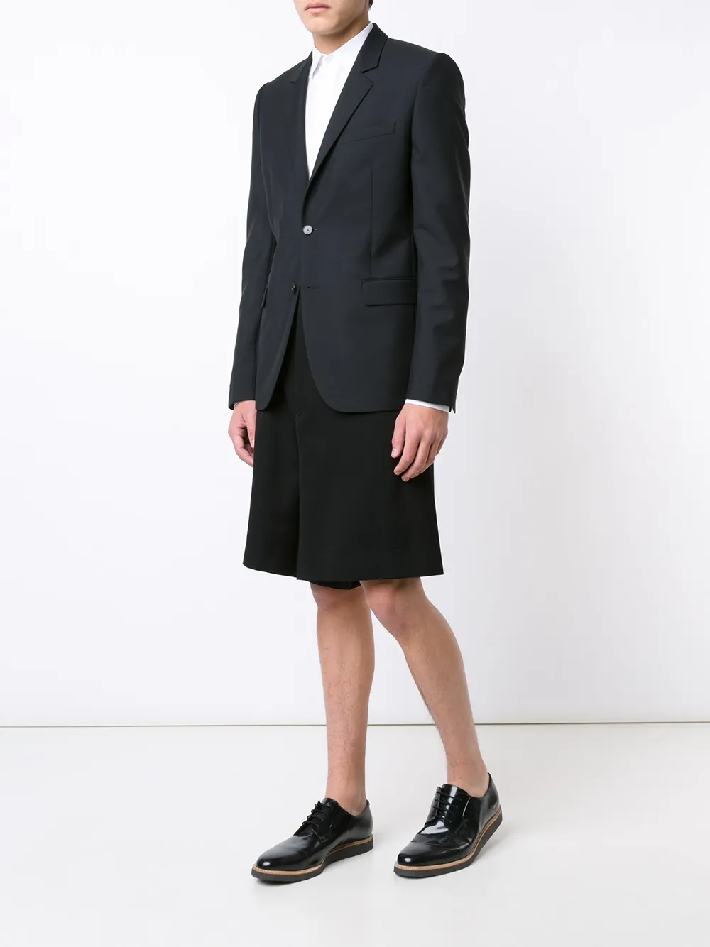 Comme des Garçons Homme Plus wide leg bermuda shorts Zwart