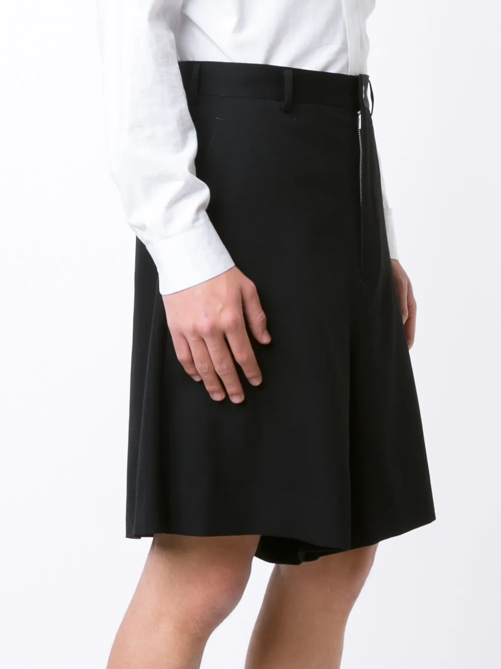 Comme des Garçons Homme Plus wide leg bermuda shorts Zwart