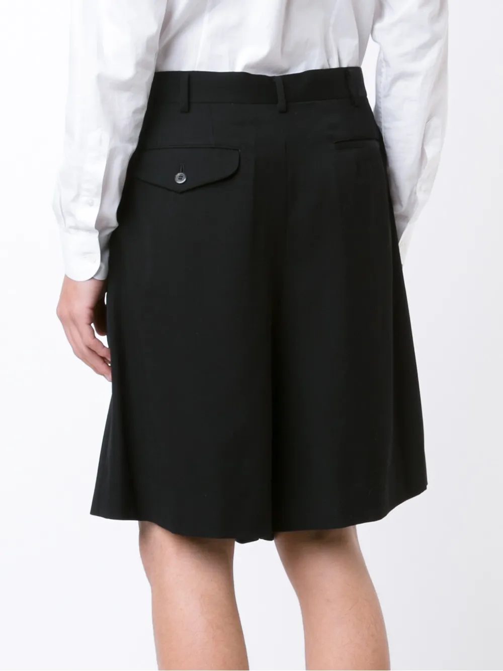 Comme des Garçons Homme Plus wide leg bermuda shorts Zwart