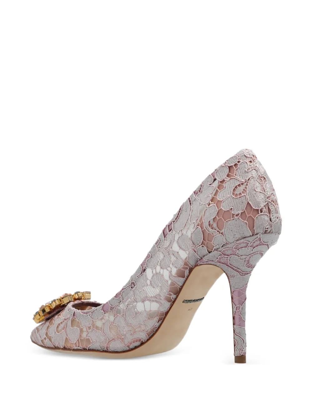  Dolce & Gabbana Bellucci Pumps Mit Brosche   Rosa 