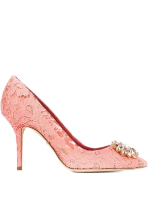 Dolce & Gabbana PINK PATTERNED PUMPS パンプス 花柄 パターン DOLCE & GABBANA Shoes Pumps Pink Floral Crystal Heels s