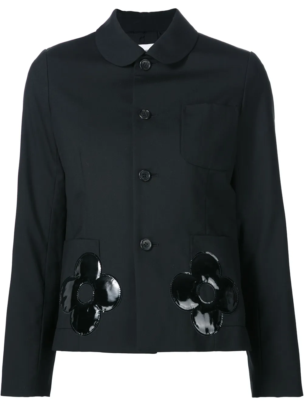 Comme Des Garçons Girl Blazer mit floralen Motiven - Schwarz