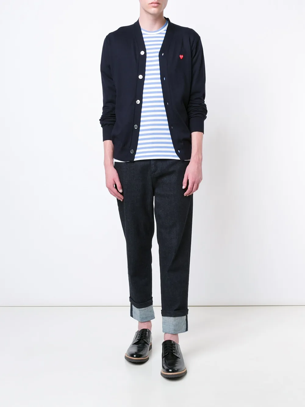 commedesgarçonsplay Comme Des Garçons Play mini heart cardigan - Blauw