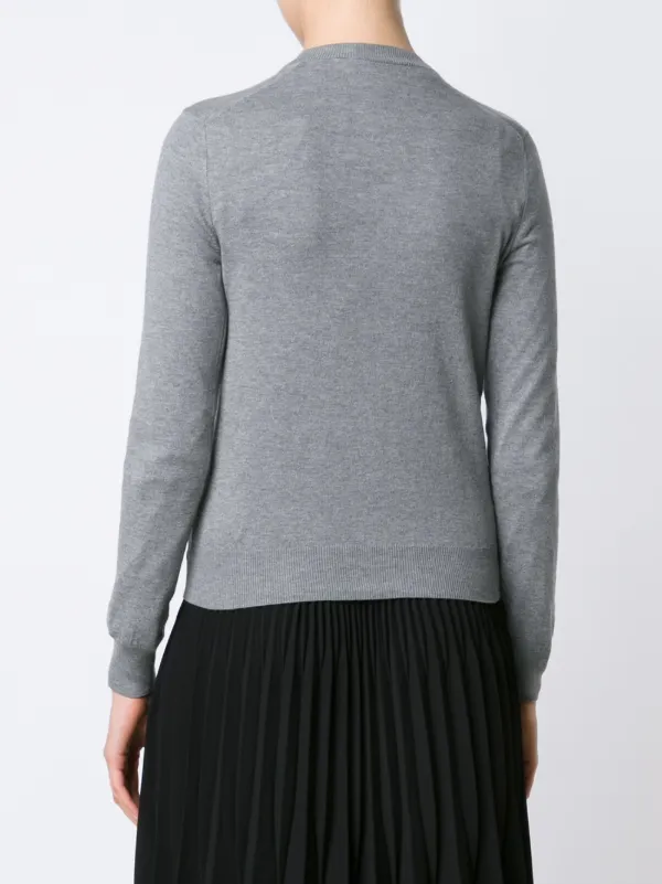 Comme Des Garçons Play Mini Heart Logo Cardigan | Grey | FARFETCH