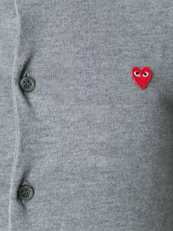 PLAY COMMEdesGARÇONS グレー カーディガン ハート刺繍 楽天市場】【COMME des GARCONS】コムデギャルソン PLAY ハート
