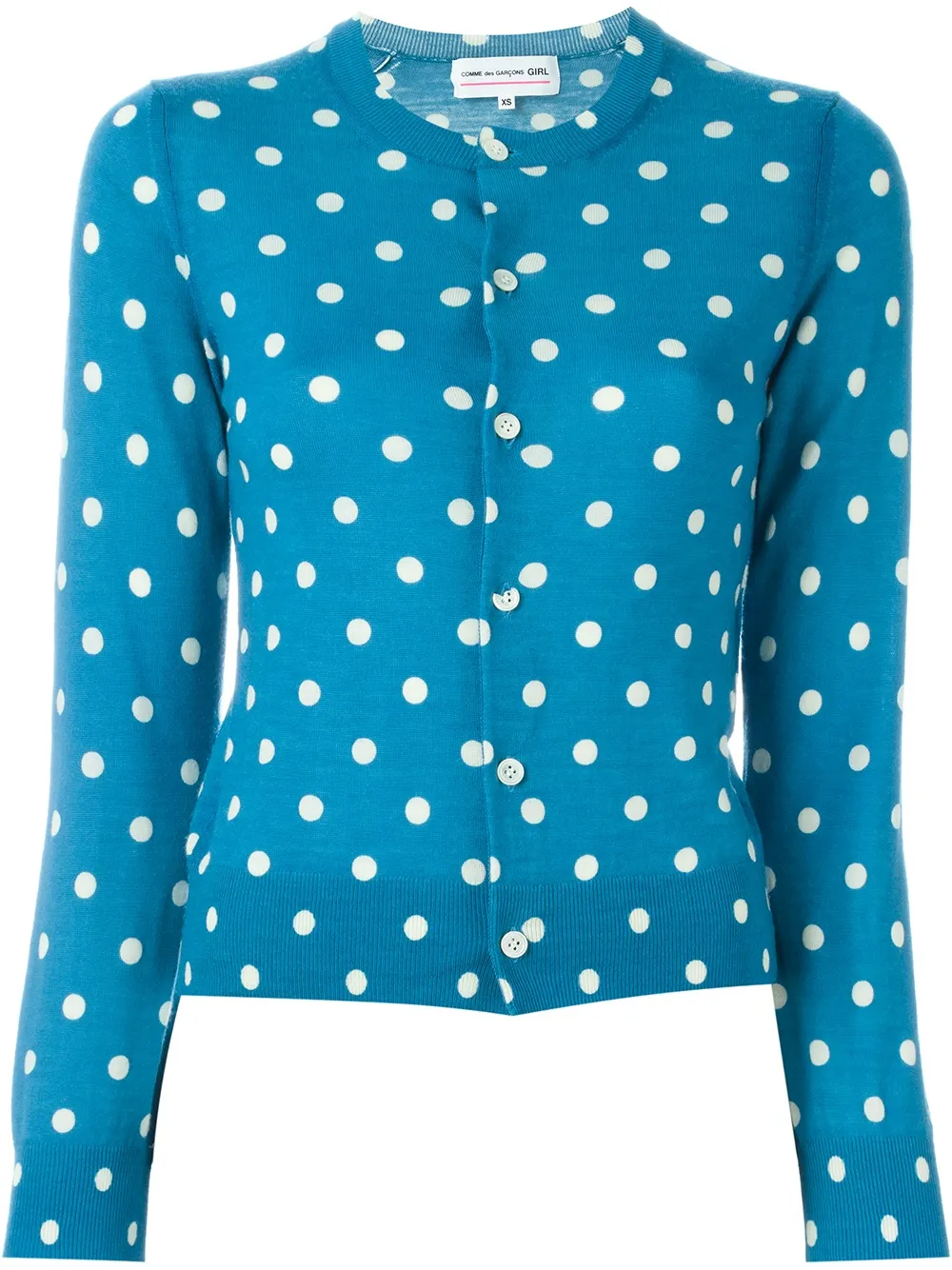 Comme Des Garçons Girl polka dot cardigan - Blu