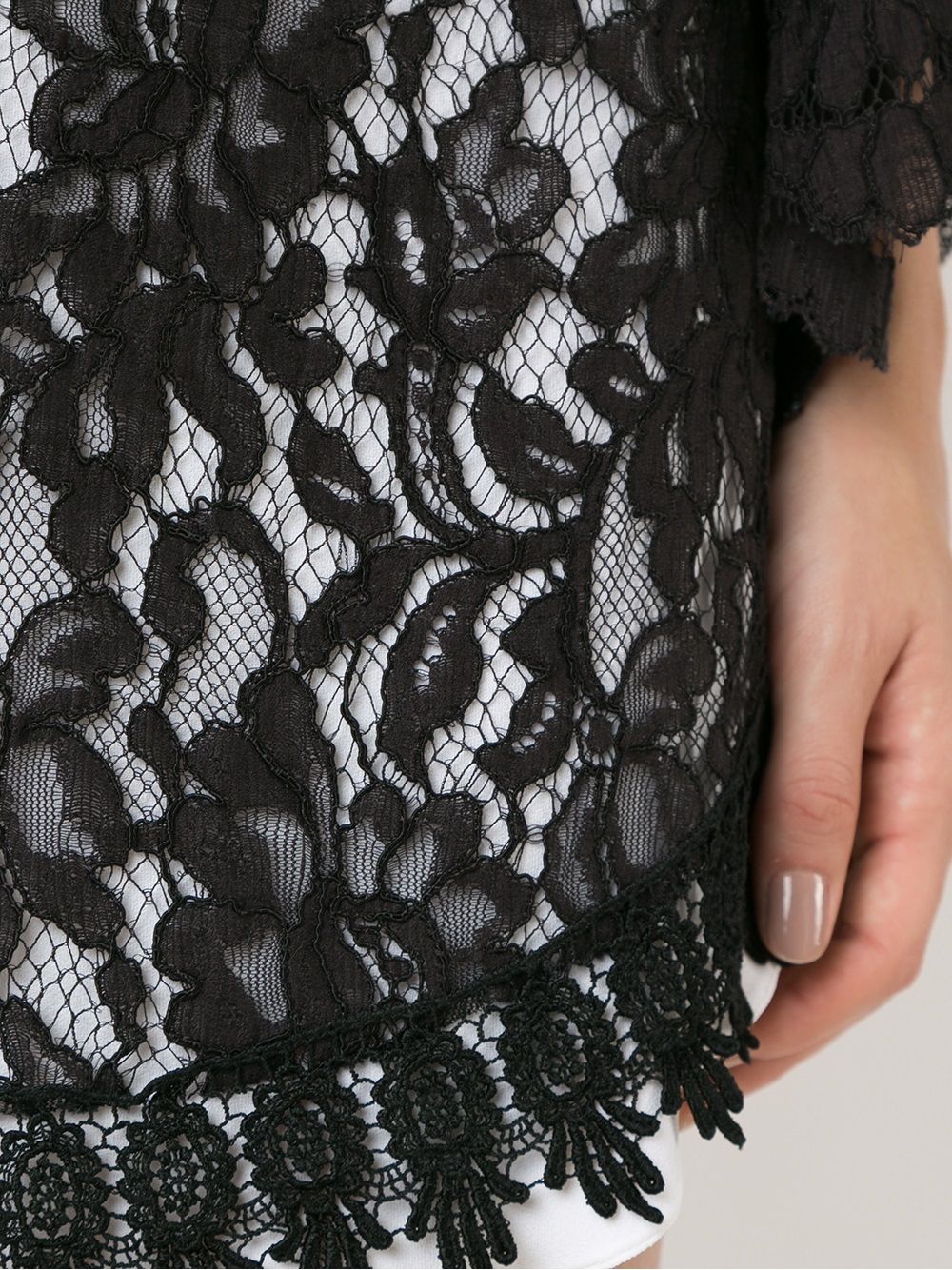 Martha Medeiros Lace Overlay Dress - Farfetch