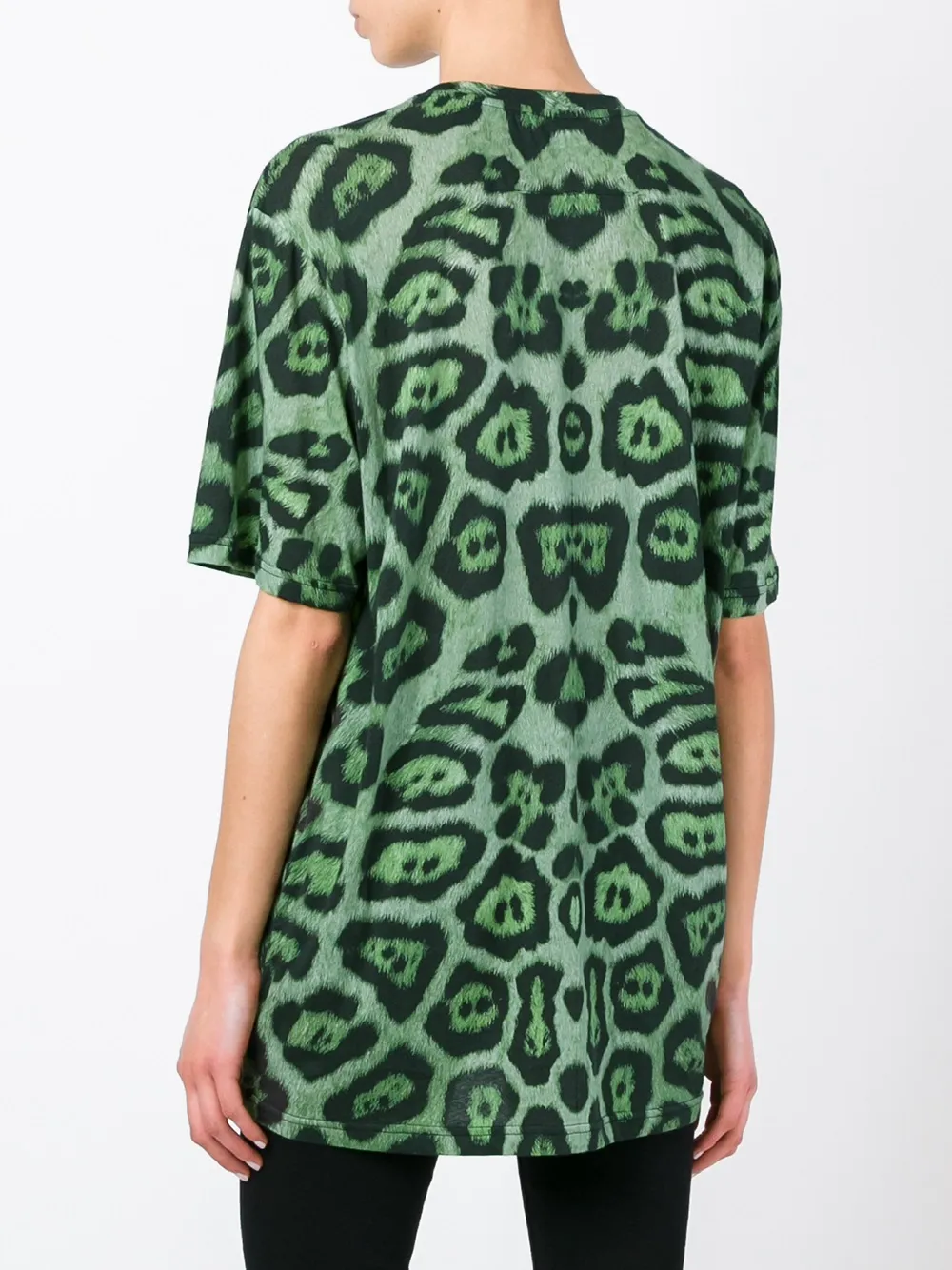 Givenchy leopard print T-shirt Groen