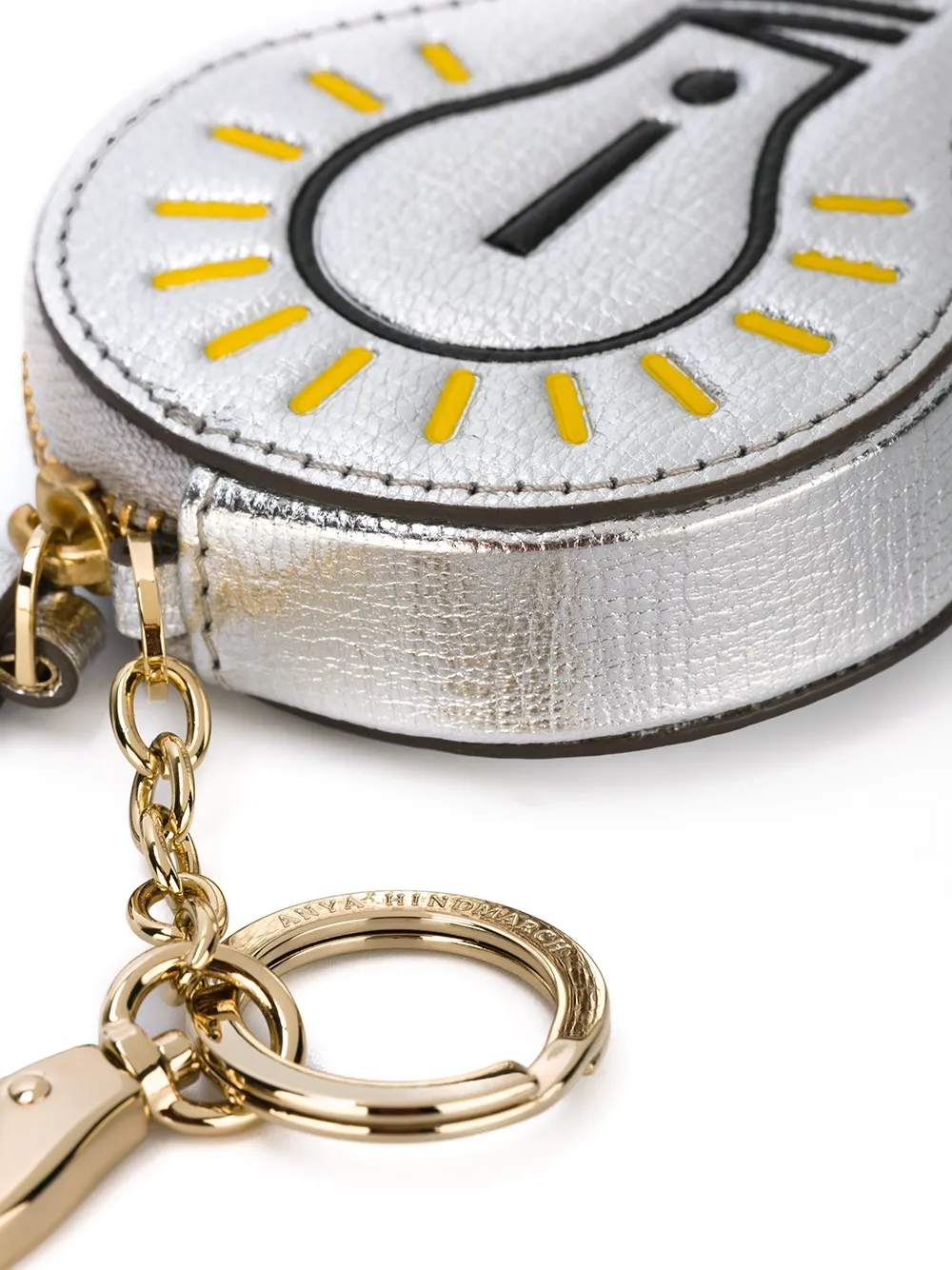 Anya Hindmarch coin purse keyring Metallic