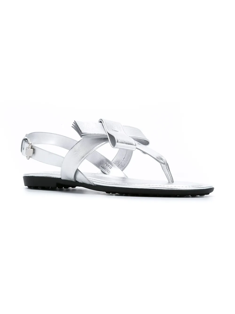 Tod's bow detail metallic sandals