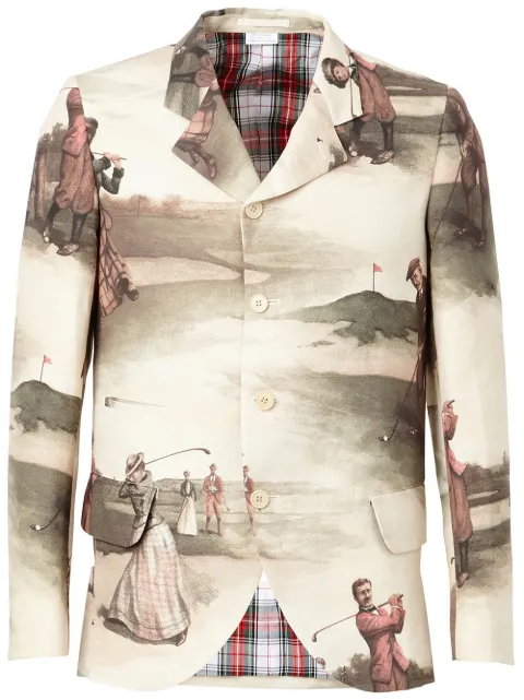 Comme des Garçons Homme Plus golf course print blazer