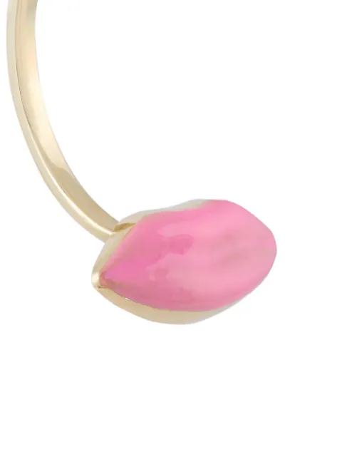 DELFINA DELETTREZ 9KT YELLOW GOLD LIPS PIERCING EARRING