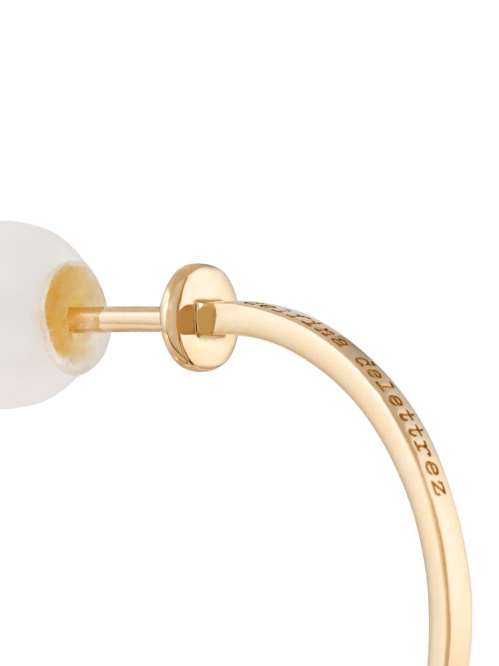 Shop Delfina Delettrez 'trillion' Diamond Earring In White