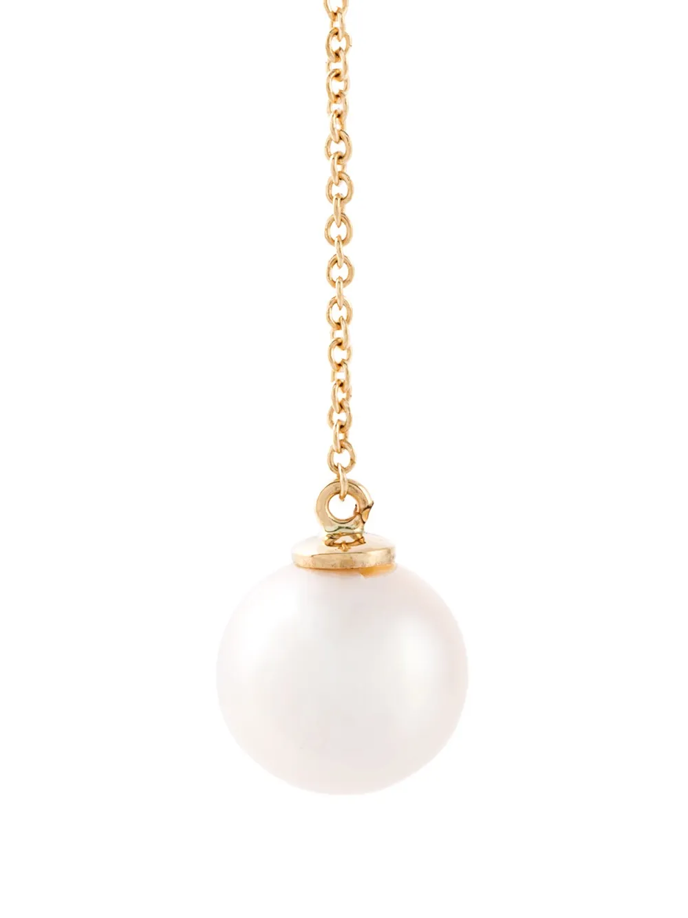 Shop Delfina Delettrez 18kt Gold Fishing For Compliments Pearl Earring In Metallic