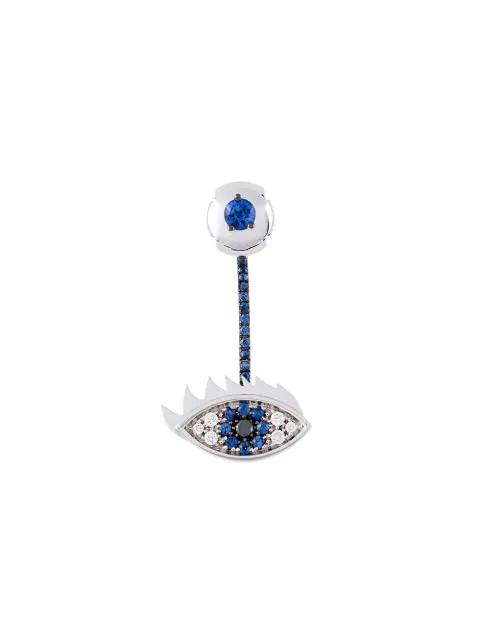 Delfina Delettrez arete Eyes on Me con diamantes y zafiros