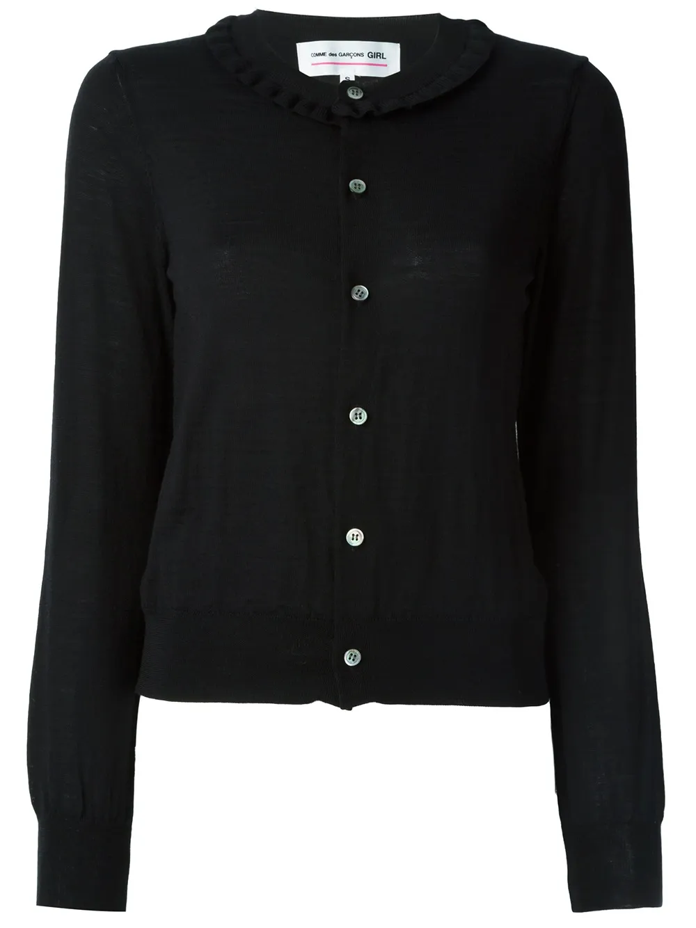 Comme Des Garçons Girl frill neck cardigan - Nero