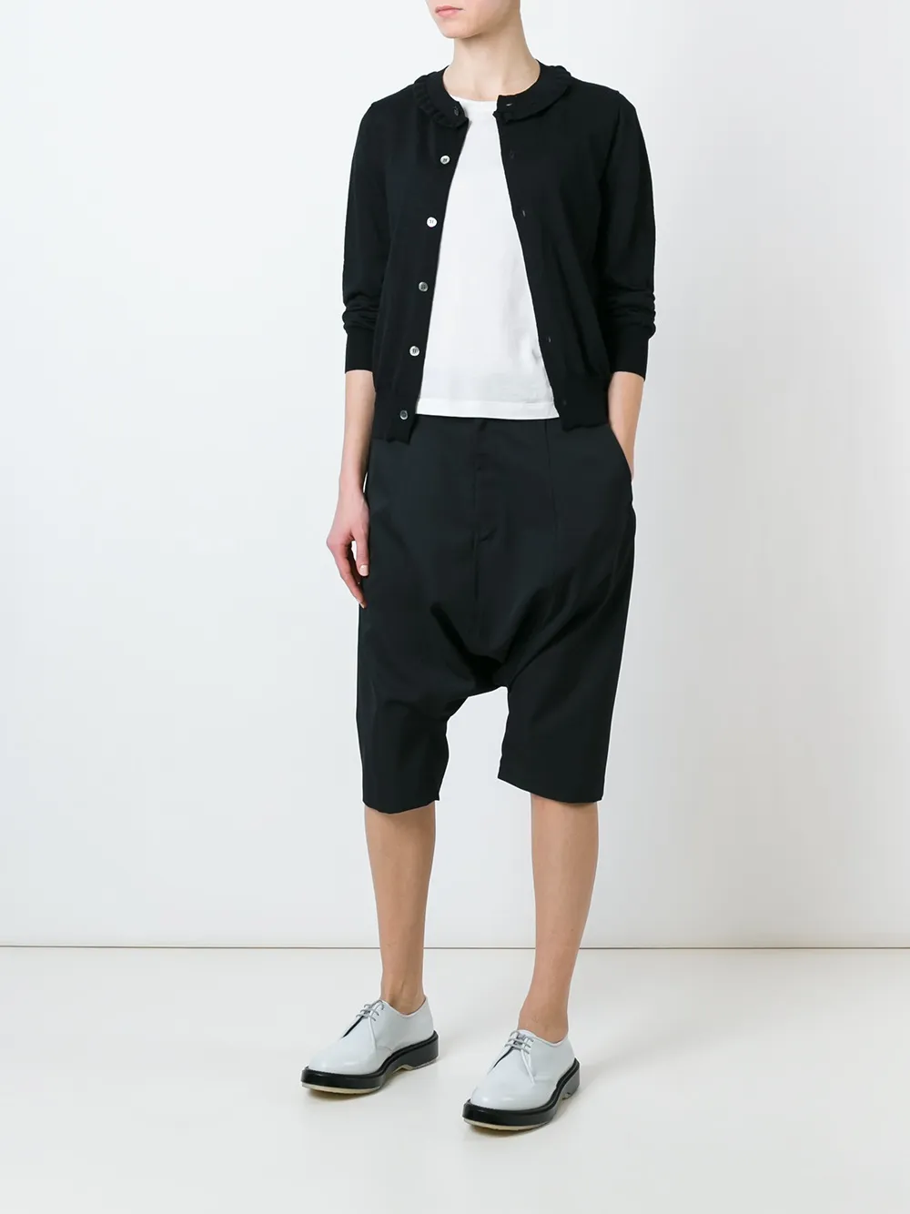  Comme Des Garçons Girl Cardigan Mit Gerüschtem Kragen   Schwarz 