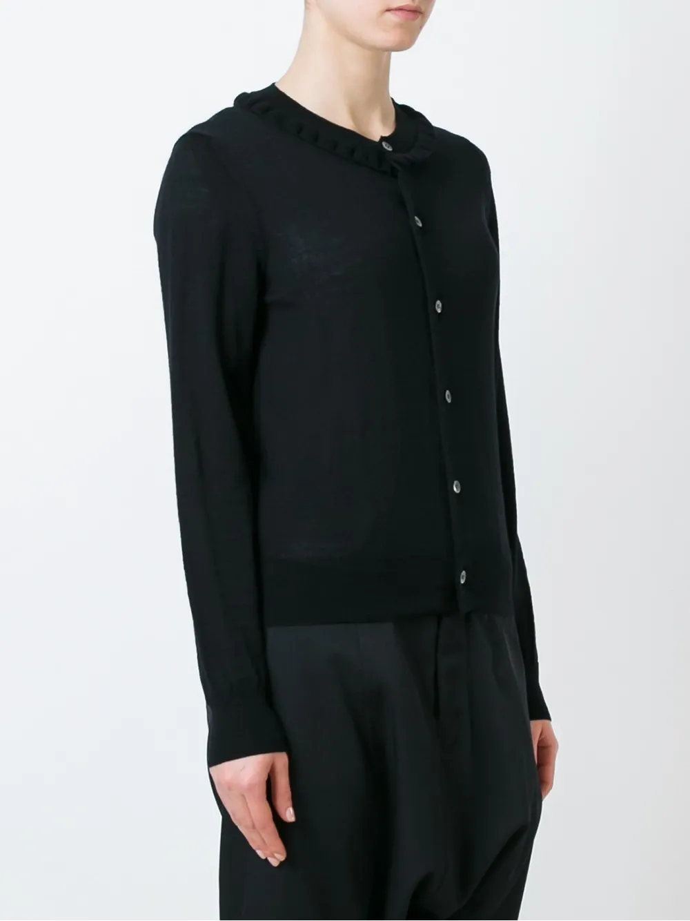  Comme Des Garçons Girl Cardigan Mit Gerüschtem Kragen   Schwarz 