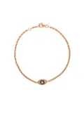 ALINKA ALINKA Evil Eye 18kt rose gold diamond bracelet - Metallic