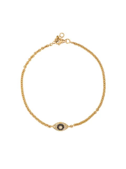 ALINKA ALINKA Evil Eye 18kt gold and diamond bracelet