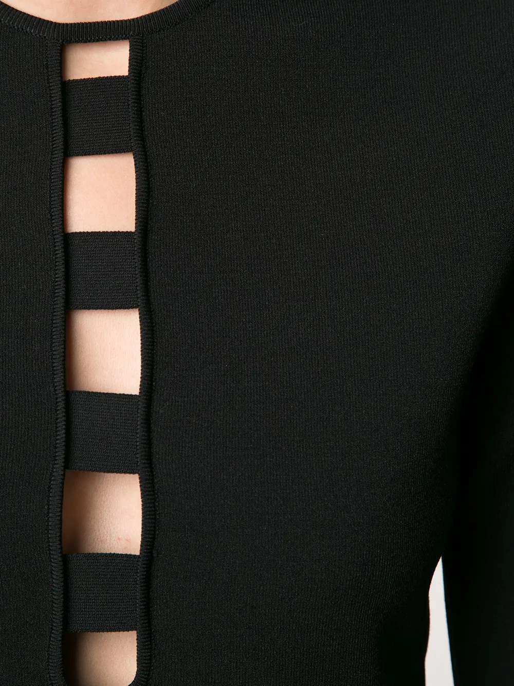 David Koma cut out panel top Zwart