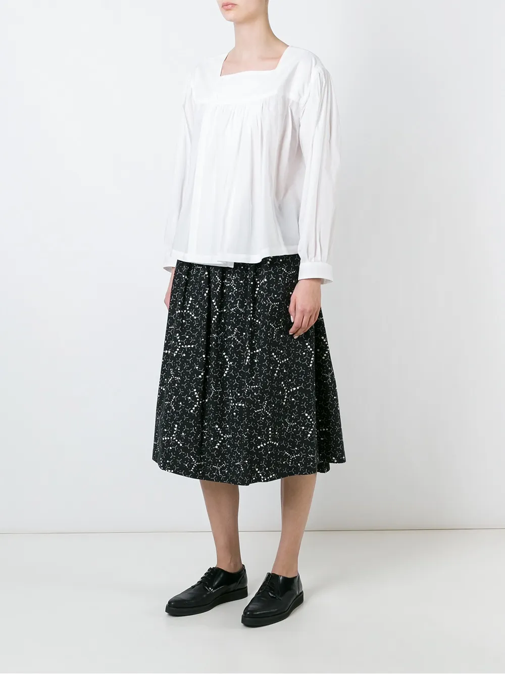  Comme Des Garçons Comme Des Garçons Gathered Front Top - White 
