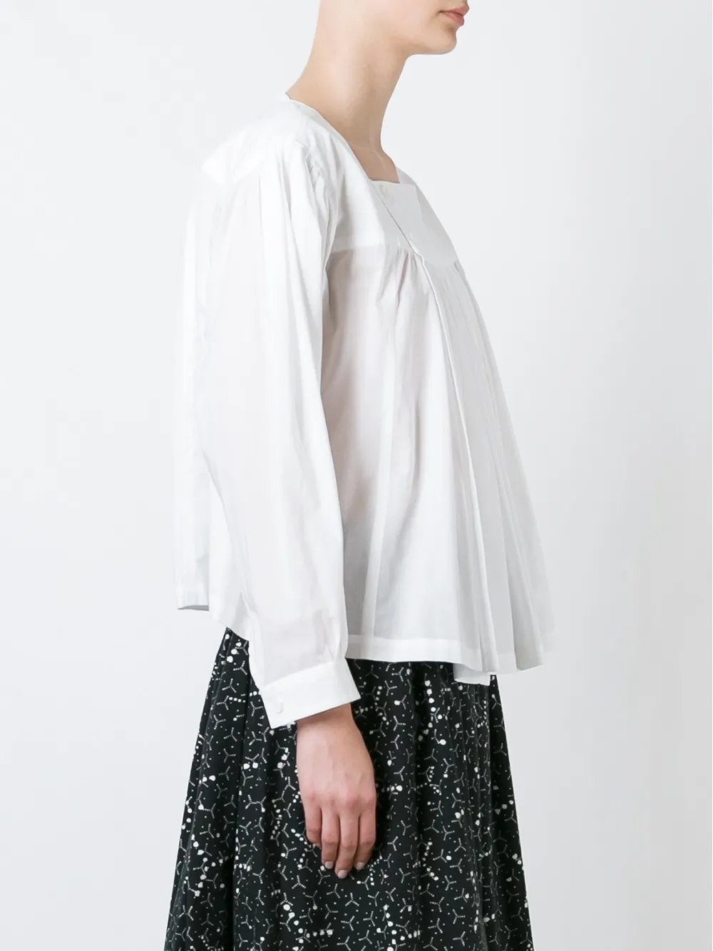  Comme Des Garçons Comme Des Garçons Gathered Front Top - White 