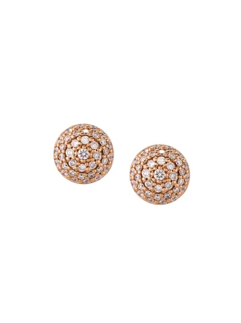 ALINKA 18kt rose gold Black Caviar diamond stud earrings