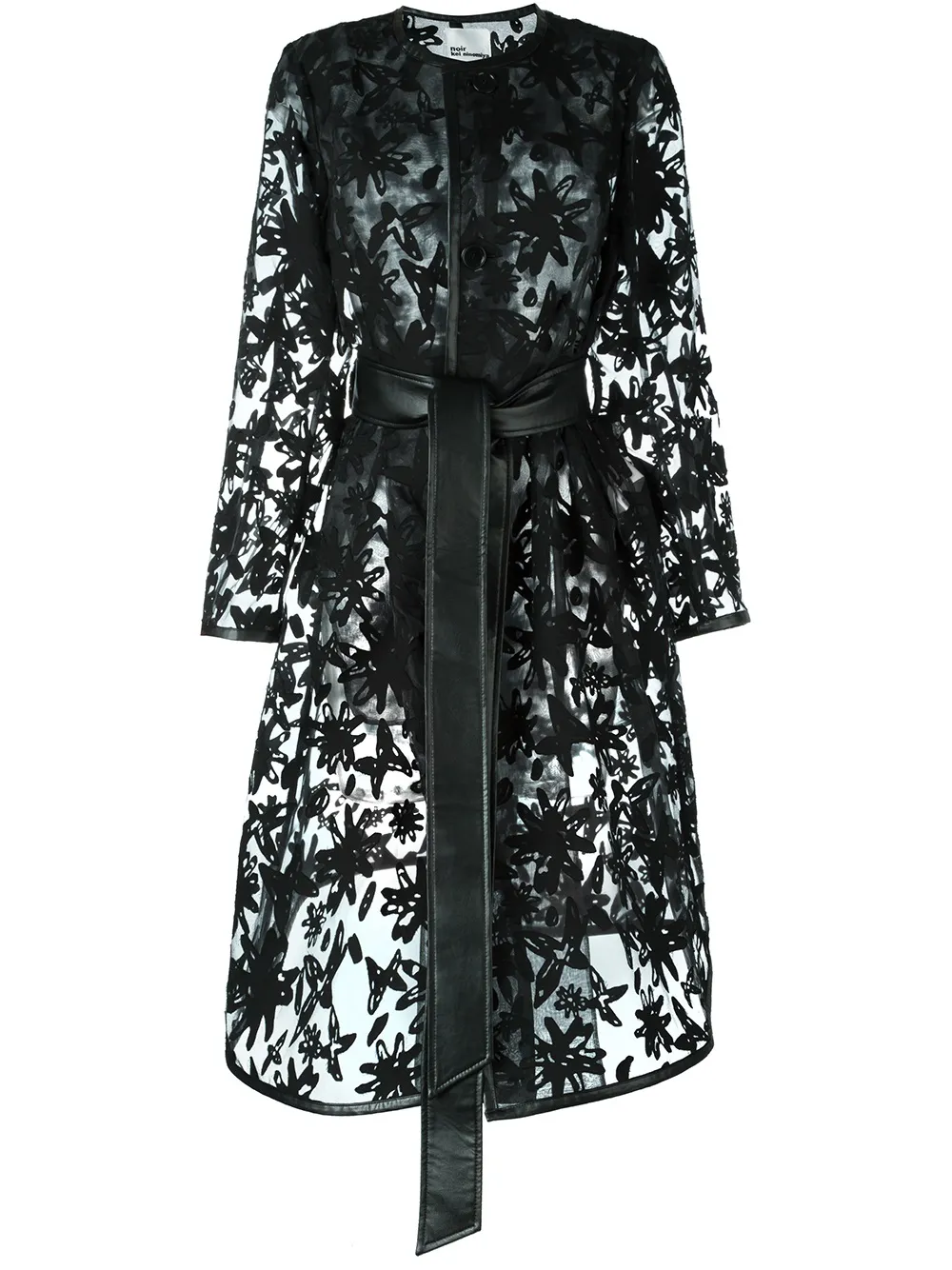 Noir Kei Ninomiya Transparenter Mantel - Schwarz
