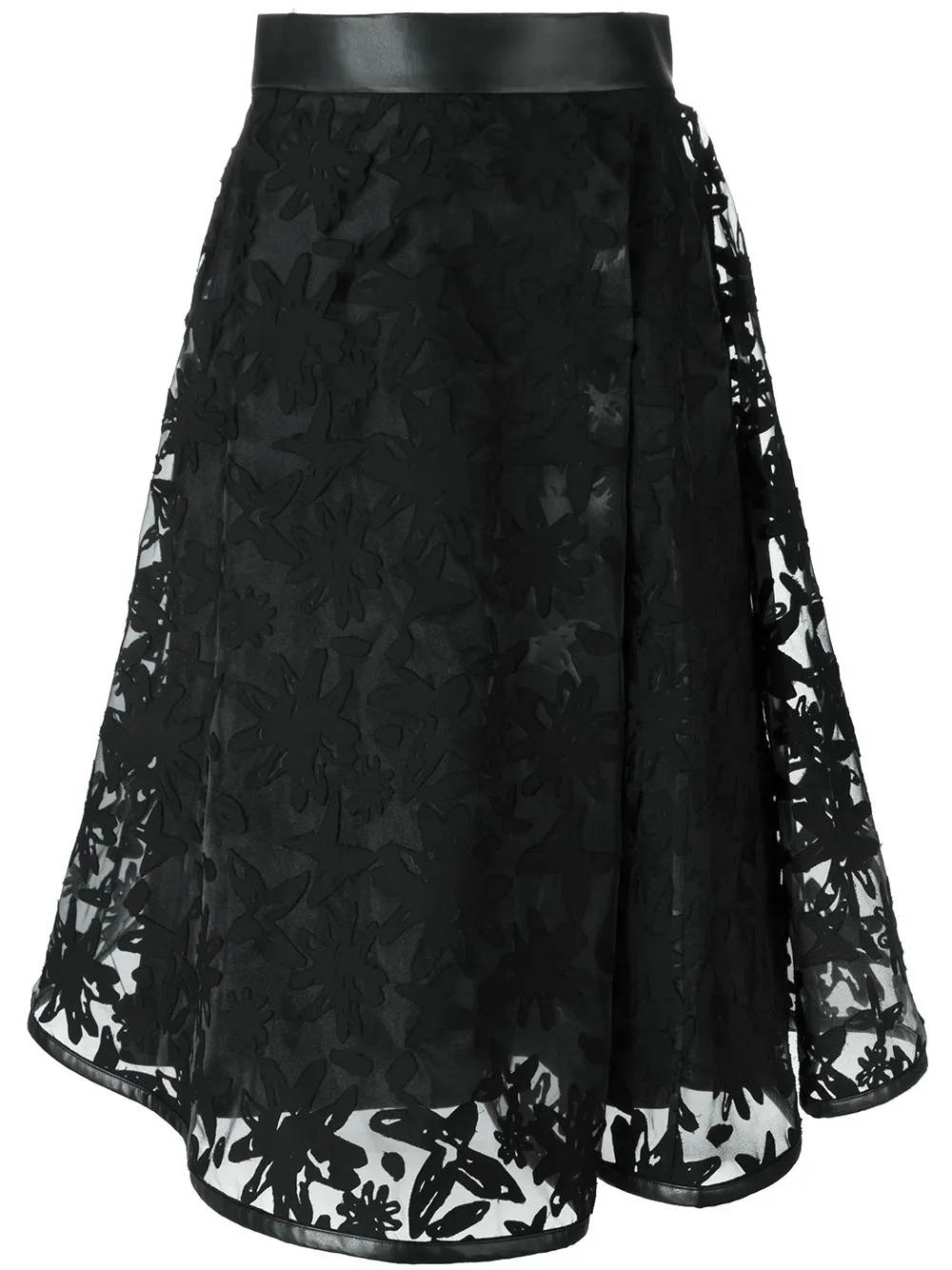 Noir Kei Ninomiya sheer skirt - Nero