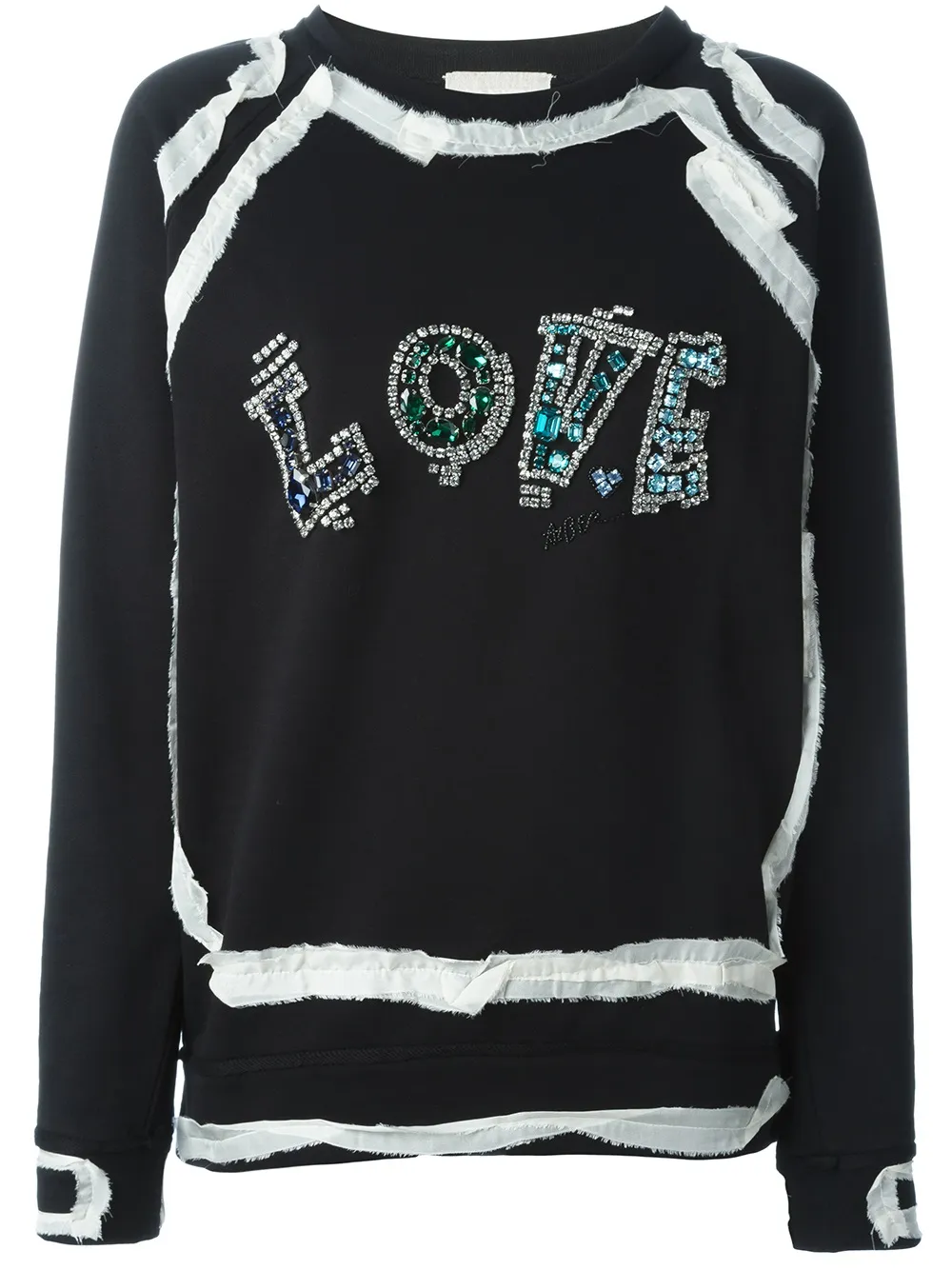 Lanvin love embroidered jumper - Nero