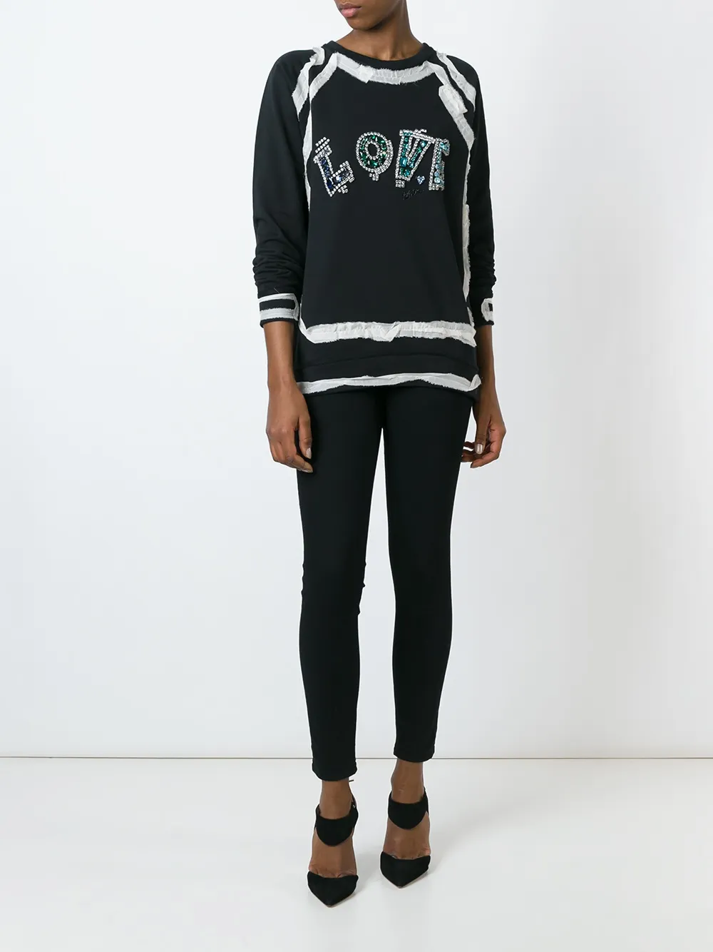  Lanvin Pullover Mit love Schriftzug   Schwarz 