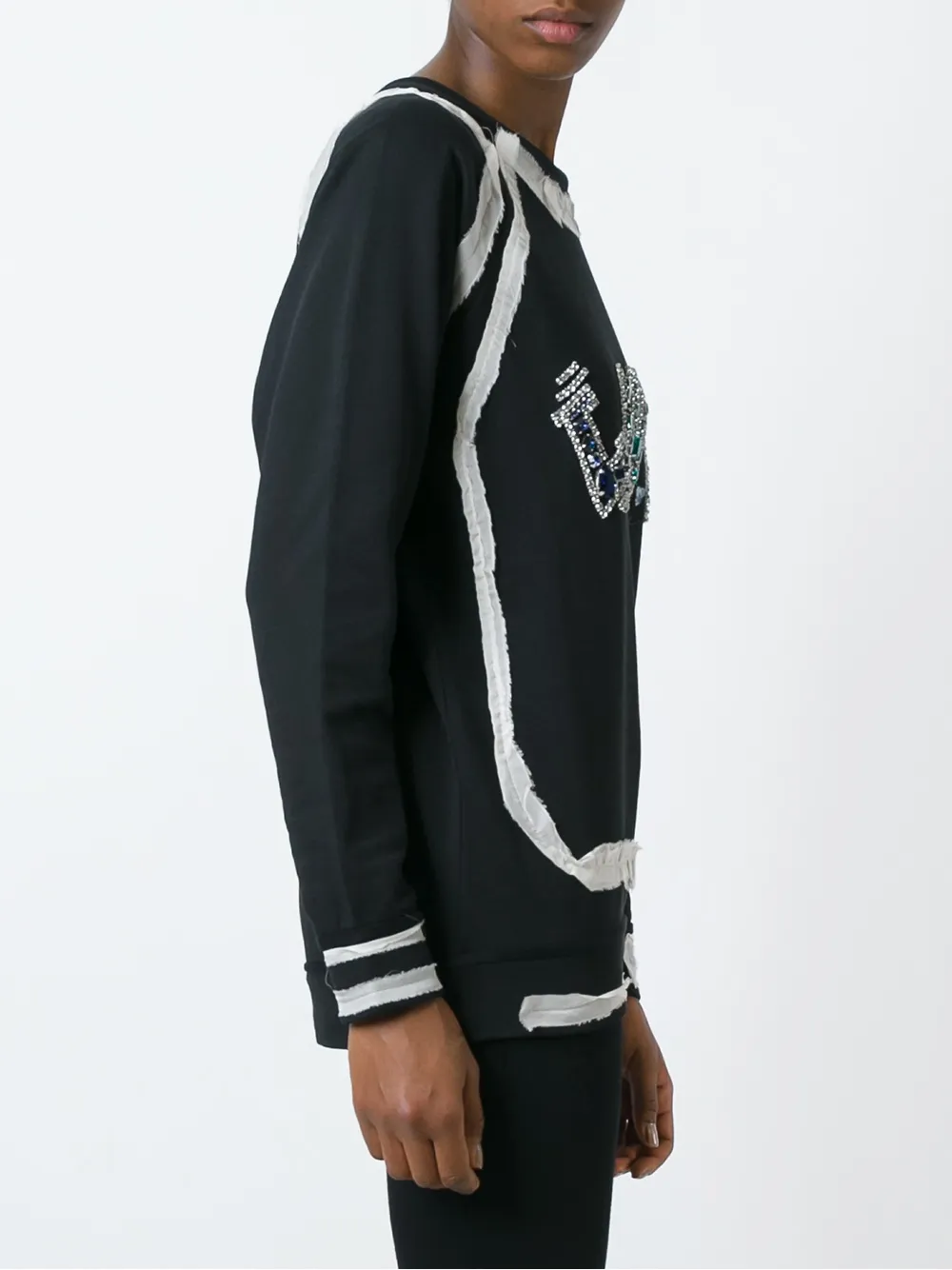  Lanvin Pullover Mit love Schriftzug   Schwarz 