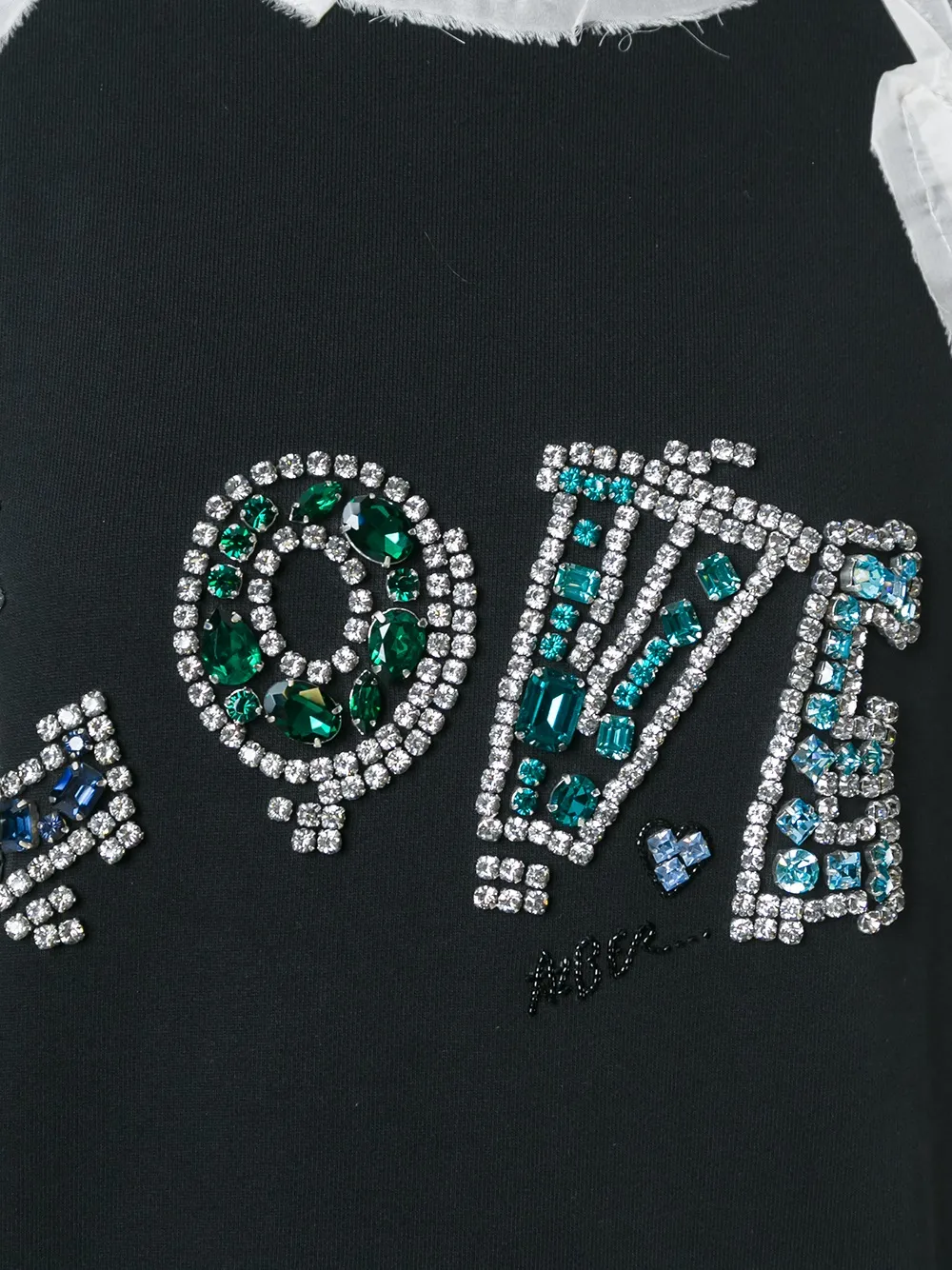 Lanvin love embroidered jumper Zwart