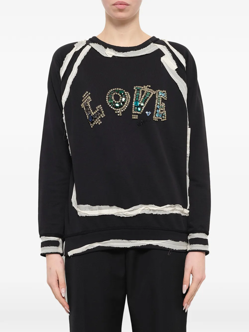 Lanvin love-embroidered sweatshirt · M