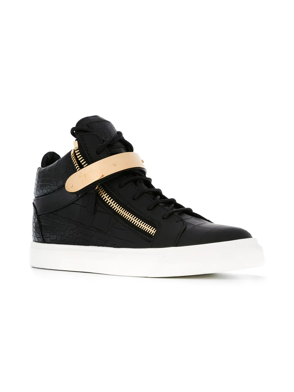 Giuseppe Zanotti 'London' mid-top sneakers Zwart