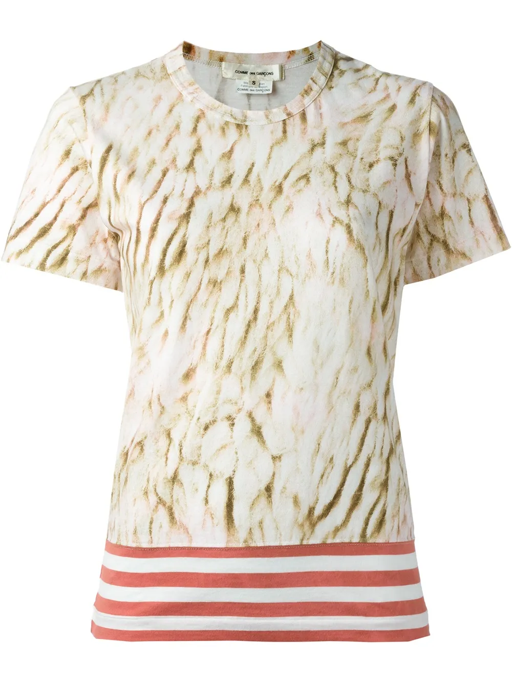 Comme Des Garçons T-Shirt mit abstraktem Print - Weiß