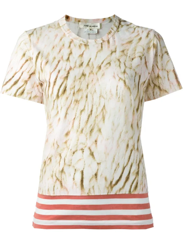 Comme des Garçons Abstract Print T-shirt in White