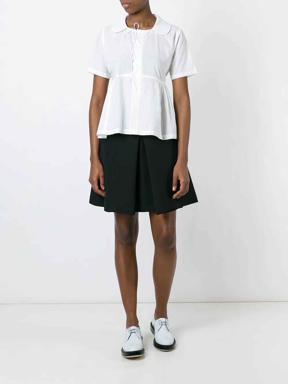  Comme Des Garçons Comme Des Garçons Ausgestelltes Hemd Mit Schnürung   Weiß 