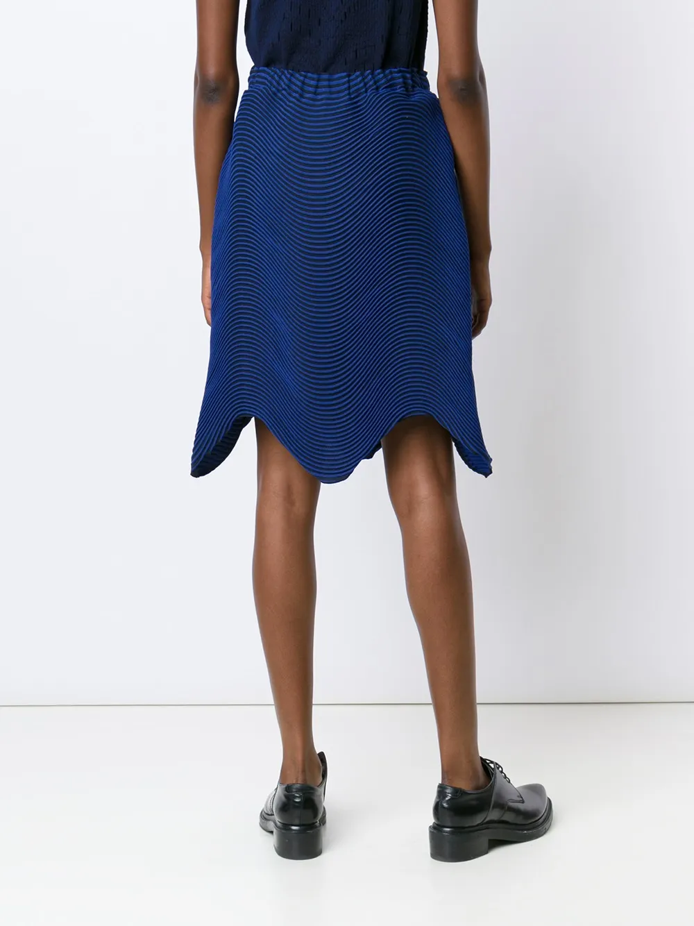 Issey Miyake wave pleat skirt Blauw