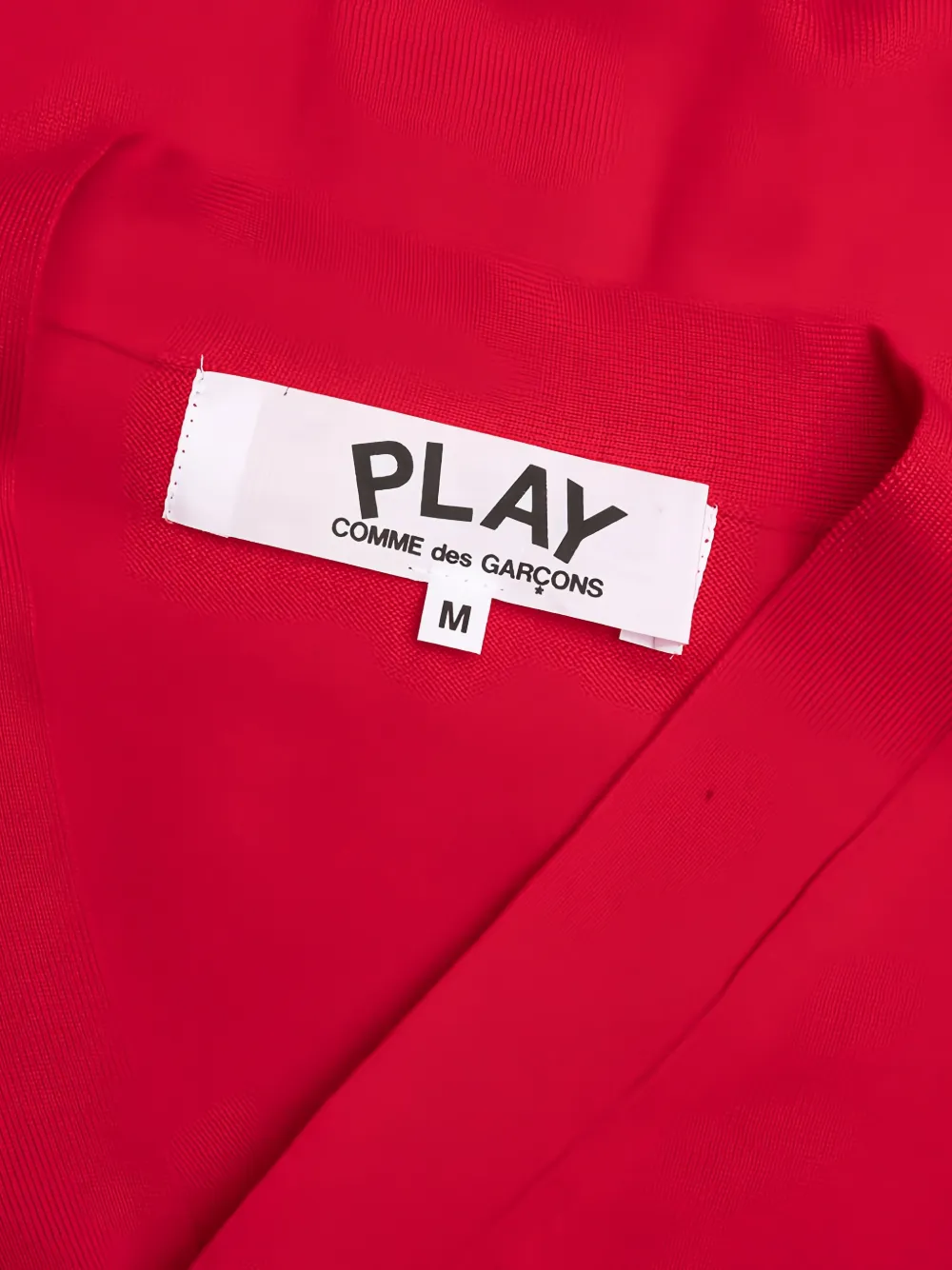  Comme Des Garçons Play Cardigan Mit V Ausschnitt   Rot 