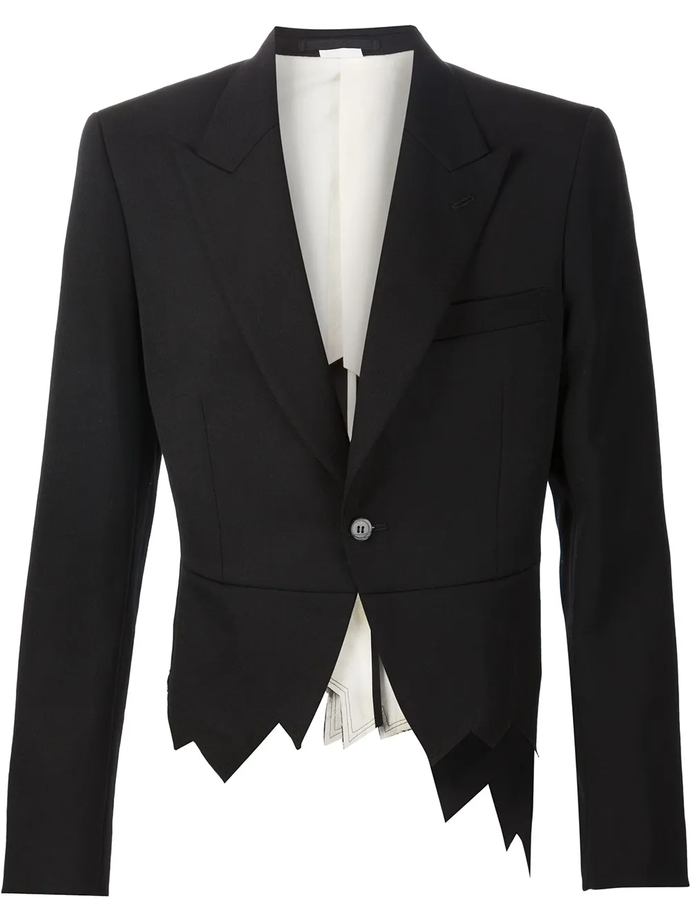 Comme des Garçons Homme Plus asymmetric zig zag blazer - Nero