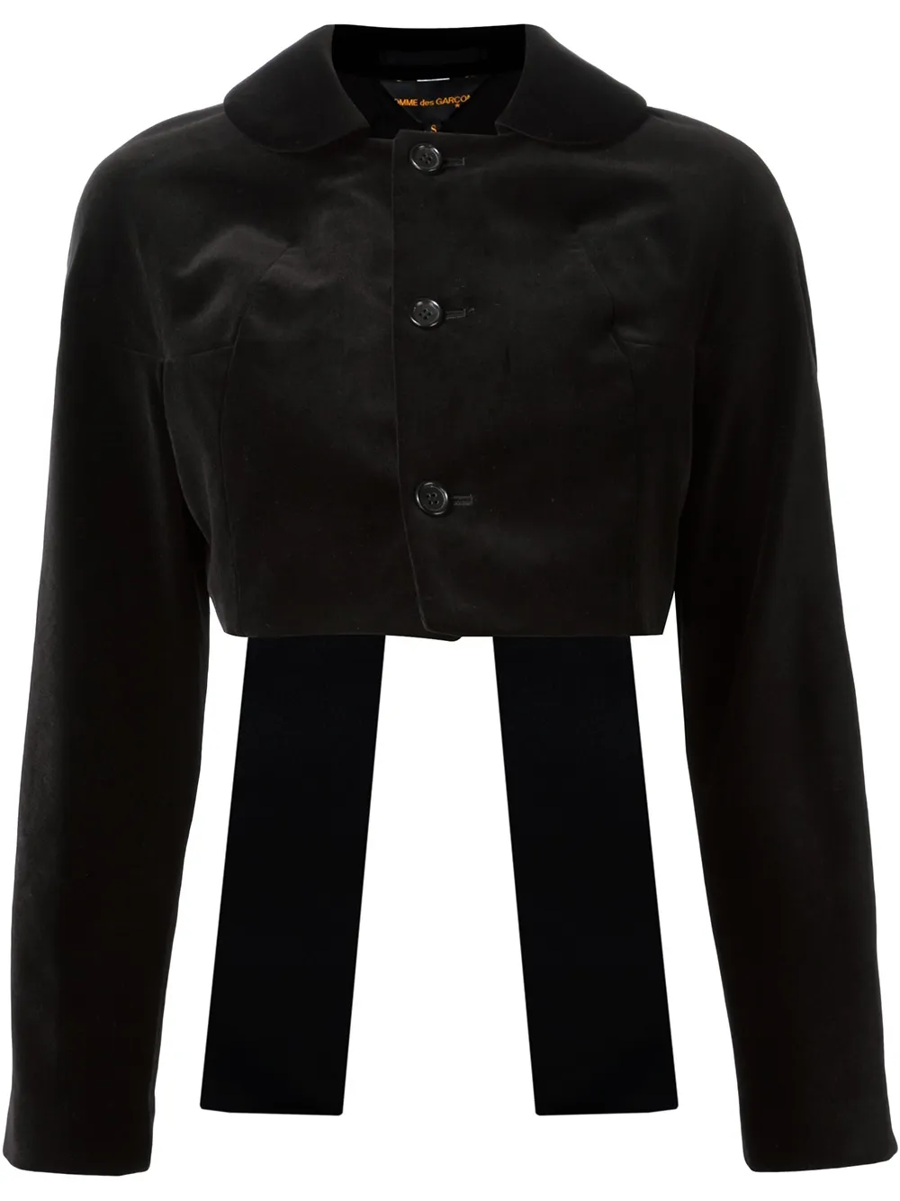 Comme Des Garçons Cropped-Jacke mit Banddetail - Schwarz