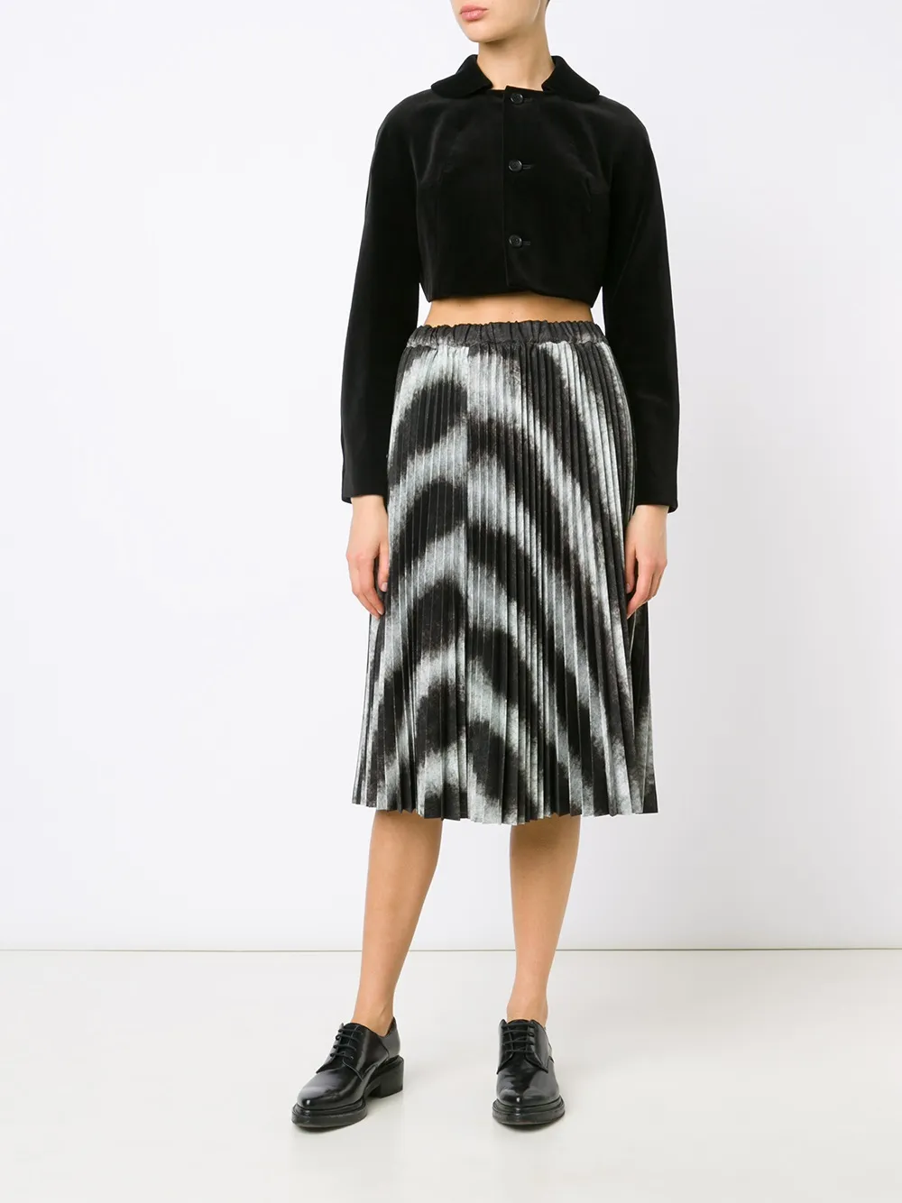  Comme Des Garçons Cropped Jacke Mit Banddetail   Schwarz 